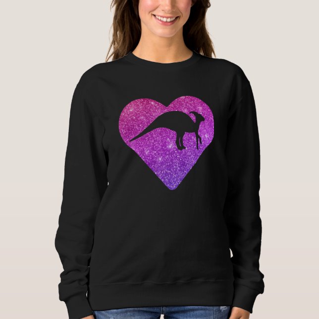 Sudadera Duelo De Dinosaurios De Parasaurolophus Para Chica (Anverso)