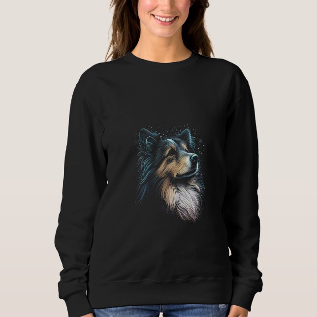 Sudadera Dueña de perro Shetland Sheepdog Sheltie Collie fe (Anverso)