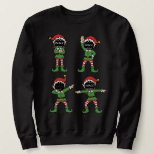 Sudadera Duende de Navidad con Rostro Personalizado — Foto 