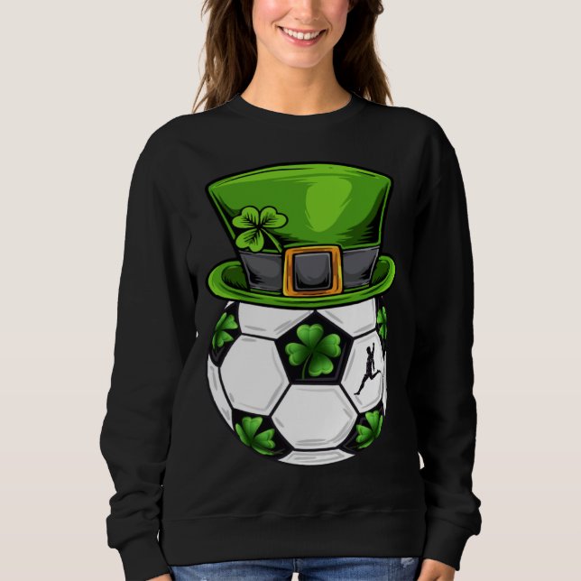 Sudadera Duende del trébol de fútbol Día de San Patricio Ch (Anverso)