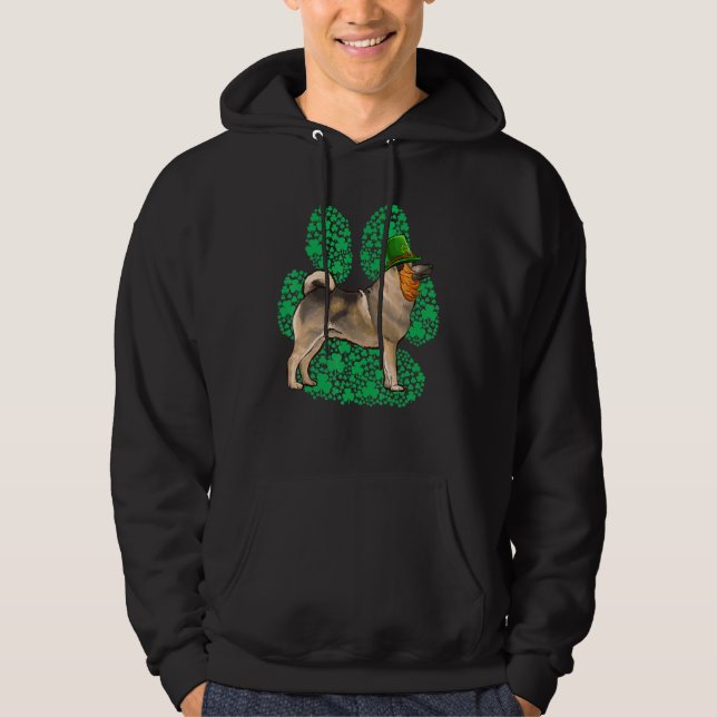 Sudadera Duende Norwegian Elkhound Día de San Patricio Enga (Anverso)