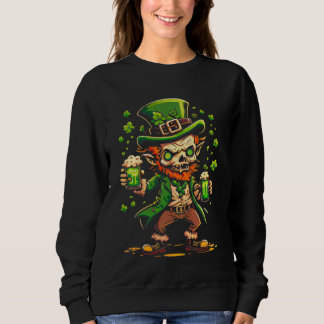 Sudadera Duende Zombi Cerveza Irlandesa de San Patricio