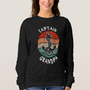 Sudadera Dueño de barco de recreo ancla náutica retro capit