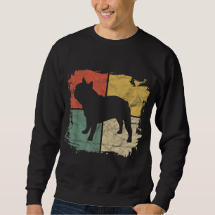 Sudadera Dueño de Bulldog francés retro cuadrado regalo per