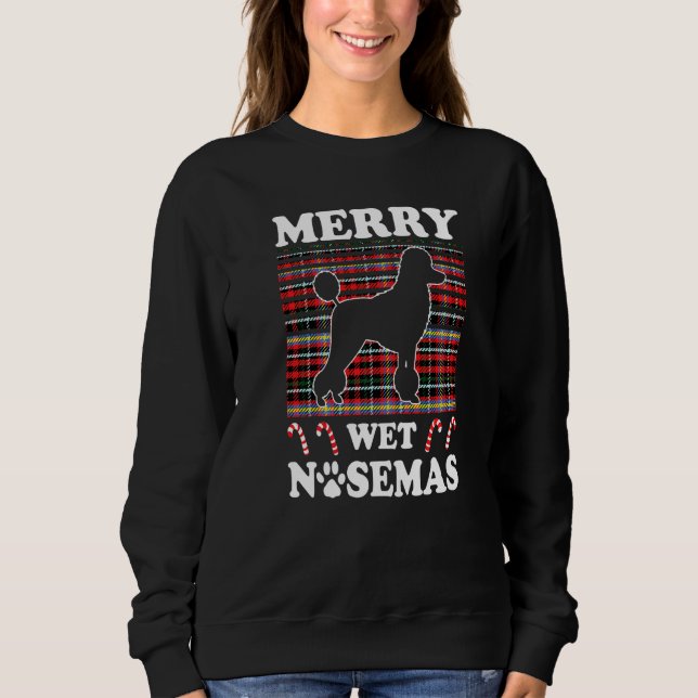Sudadera Dueño de Caniche Alegre Nariz Húmeda Navidad Canic (Anverso)