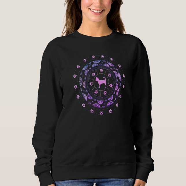 Sudadera Dueño de Chihuahua Patas Mandala Perro (Anverso)