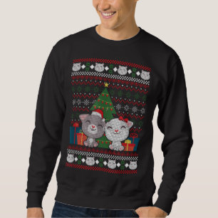 Sudadera Dueño de gato regala Navidades feos gatitos navida