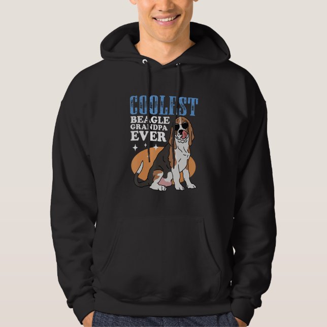 Sudadera Dueño de perro abuelo Beagle hombres Beagle (Anverso)