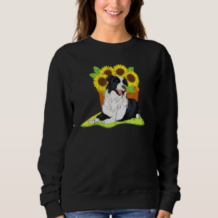 Sudadera Dueño de perro amarillo girasol crudo collar de bo