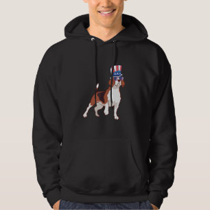 Sudadera Dueño de perro Beagle patriótico 4 de julio bander
