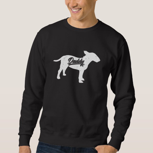Sudadera Dueño de perro Daddy Papa Padres del Bull Terrier  (Anverso)