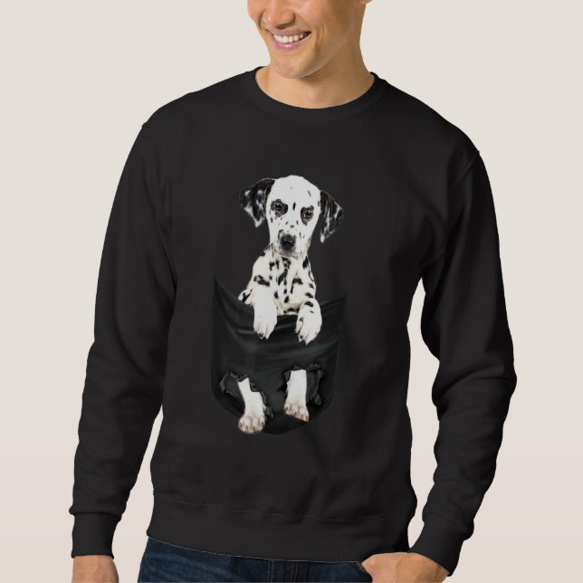 Sudadera Dueño de perro dálmata Dálmata en tu bolsillo (Anverso)