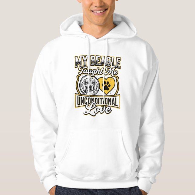 Sudadera Dueño de perro de amor incondicional Beagle (Anverso)