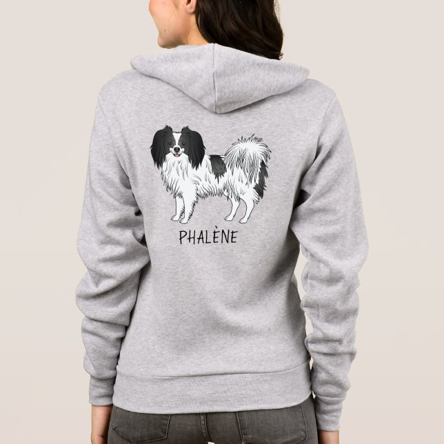 Sudadera Dueño De Perro De Falène Negro Y Blanco O Perro De (Reverso)