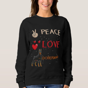 Sudadera Dueño de Perro Doberman Paz Amor Dobermans