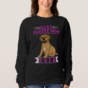 Sudadera Dueño de perro Mejor mamá de Puggle Día de las mad