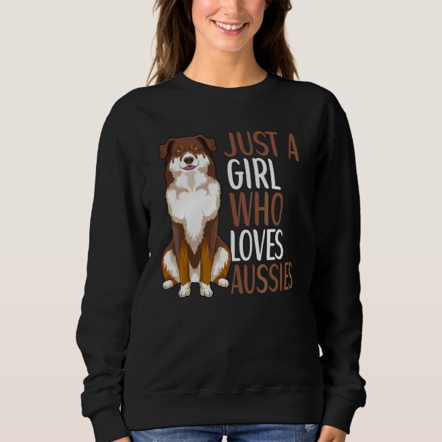 Sudadera Dueño de perro pastor australiano Aussie  Chicas 2 (Anverso)