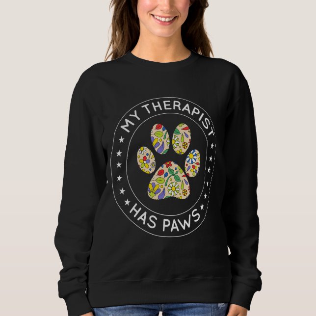 Sudadera Dueño De Perro Terapia Animal Mi Terapia Tiene Pat (Anverso)