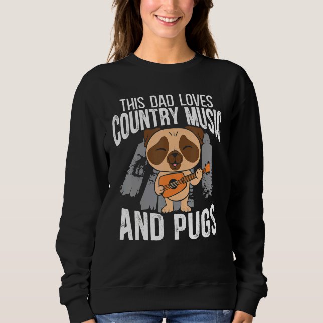 Sudadera Dueño de perros de perro de papá pug Dad (Anverso)