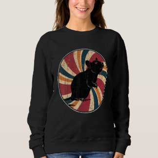 Sudadera Dueño de rata retro mascota animal roedor rata