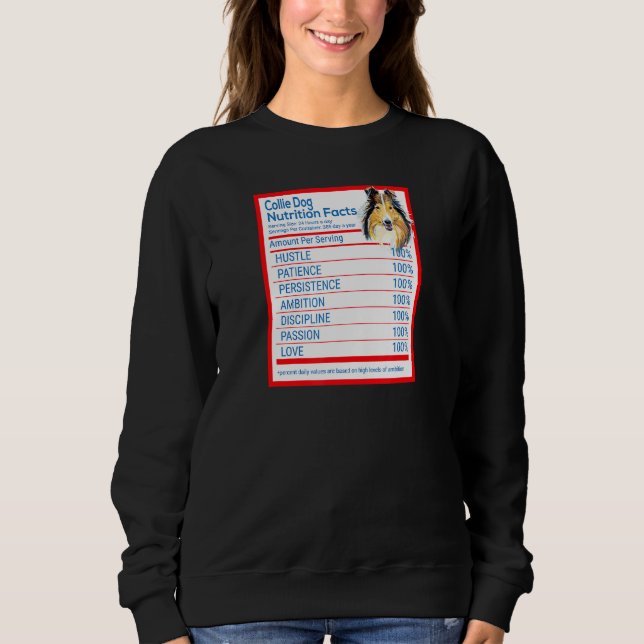 Sudadera Dueño de raza de perro collie Hechos divertidos de (Anverso)