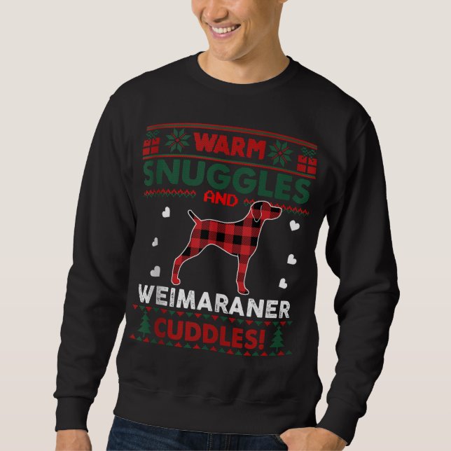 Sudadera Dueño de Weimaraner Dog Lover Navidad regalos feos (Anverso)