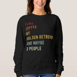 Sudadera Dueño Del Golden Retriever Perro Y Café Retro