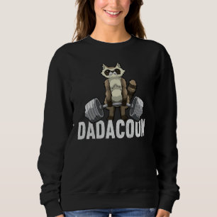 Sudadera Dueño del mapache papá almenador de pesas Dadacoon