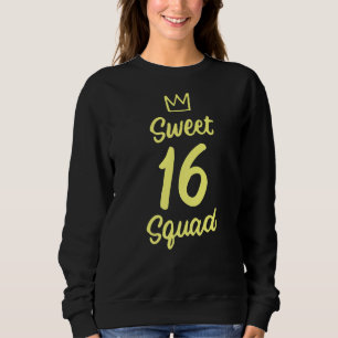 Sudadera Dulce 16 Chica de escuadrón Adolescente 16 cumplea