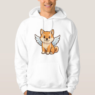 Sudadera Dulce ángel Shiba Inu perro de dibujos animados fe
