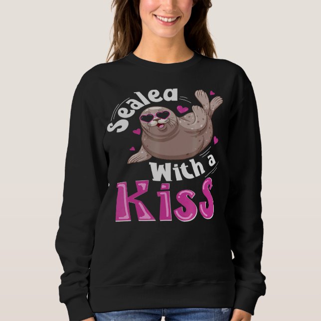 Sudadera Dulce animal de Aluminio de León del Mar de foca 3 (Anverso)