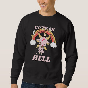 Sudadera Dulce como el infierno Baphomet Satanás Pastel gót