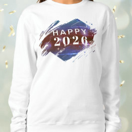 Sudadera Dulce de Año Nuevo Feliz Blanco