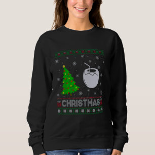 Sudadera Dulce de árbol de navidad de coco iluminando Navid