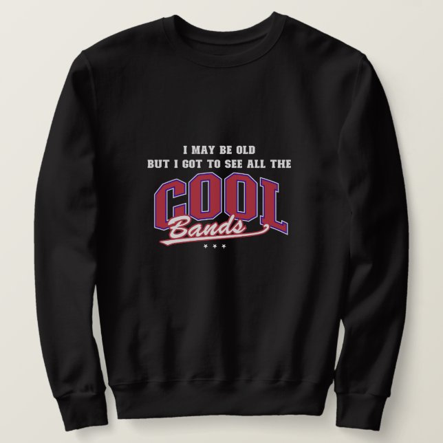 Sudadera Dulce de banda negra vintage - Regalo perfecto (Anverso del diseño)