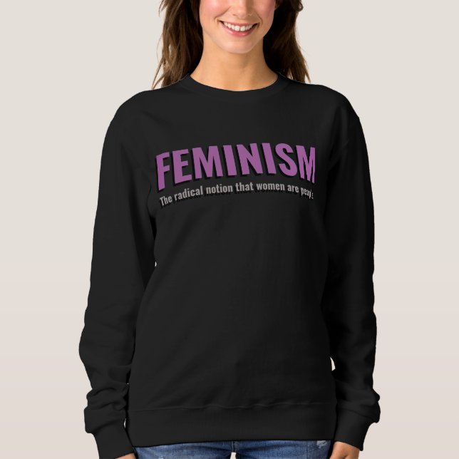 Sudadera Dulce de declaración de feminismo - acogedor con c (Anverso)