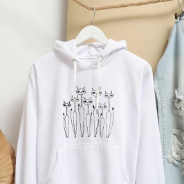 Sudadera Dulce de Doodle (dibujado a mano blanca)