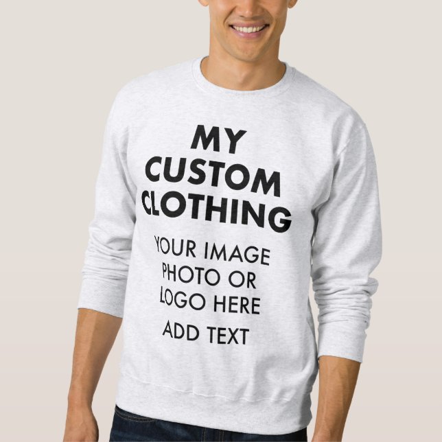 Sudadera DULCE DE HOMBRES personalizados - GRIS LUMINOSO (Anverso)