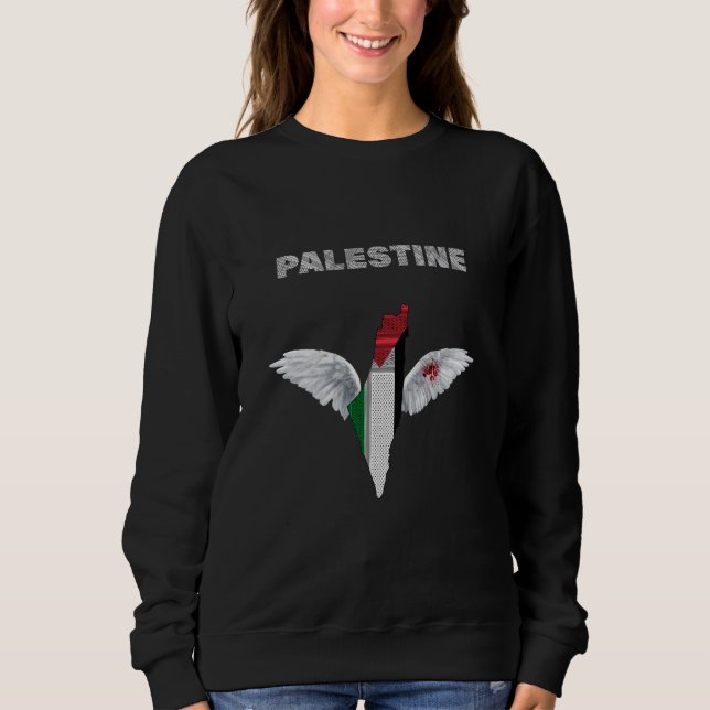 Sudadera Dulce de Mujeres Palestinas Libres | Bandera pales (Anverso)