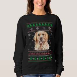 Sudadera Dulce de perro dorado Navidades feos