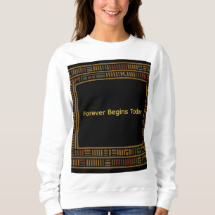 Sudadera Dulce del patrón africano del kente dorado