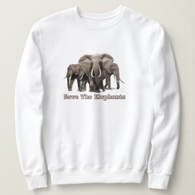 Sudadera Dulce elefante africano (Anverso del diseño)
