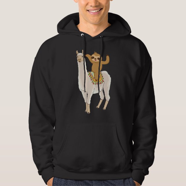 Sudadera Dulce esloth camina por el animal Alpaca Llama (Anverso)