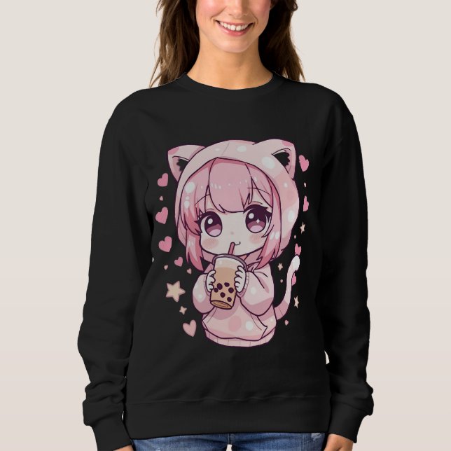 Sudadera Dulce estado de ánimo Chibi (Anverso)