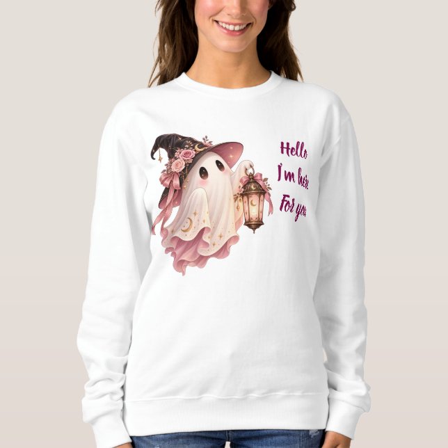Sudadera Dulce Fantasma de Halloween  (Anverso)