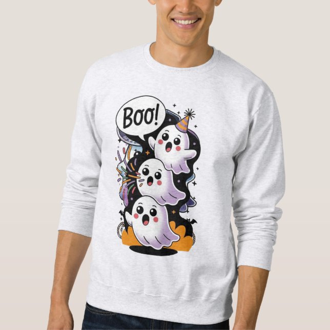 Sudadera Dulce Fantasma de Halloween Boo (Anverso)