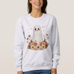 Sudadera Dulce Fantasma de Halloween Otoño Adulto Feliz Cal