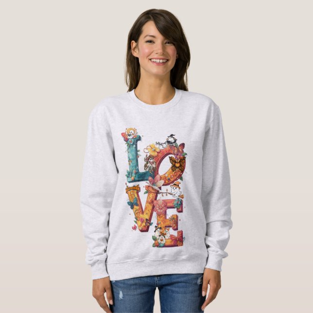 Sudadera Dulce Fantasma Halloween "amor" (Anverso completo)
