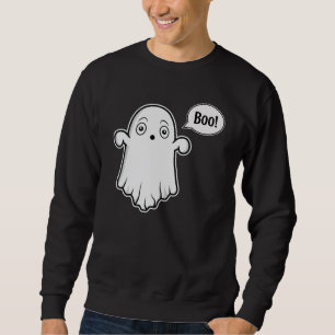 Sudadera Dulce Fantasma Mirando Asustado Y Diciendo Boo Hal