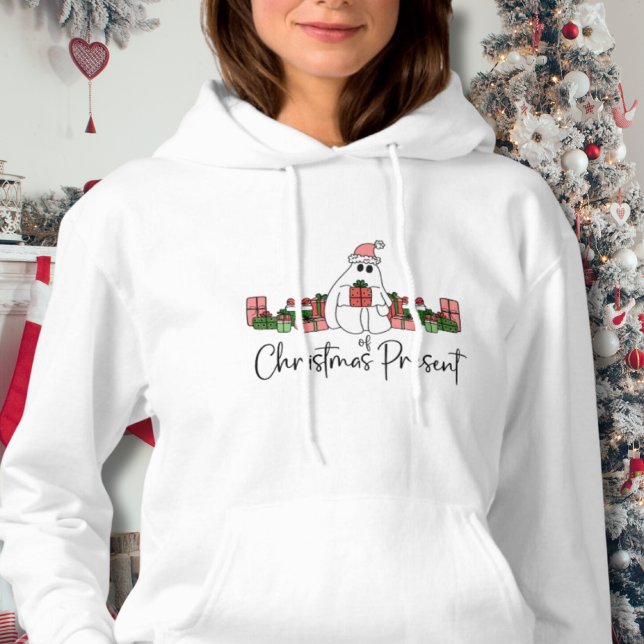 Sudadera Dulce Fiesta Divertida Navidad (Simple Cute Funny Humorous Ghost Of Christmas Hoodie)